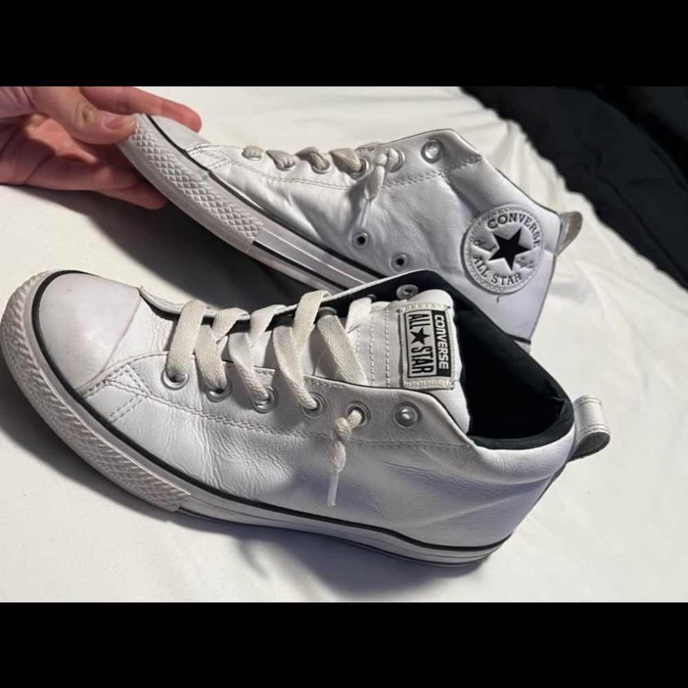 Converse All Star White Leather Sneakers